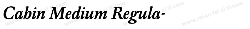 Cabin Medium Regula字体转换